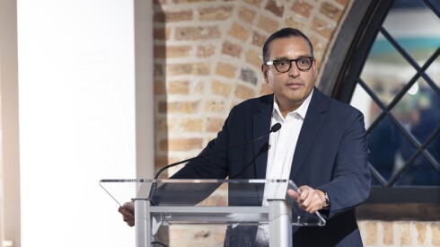 Homero Tristan, attorney at Tristan & Cervantes, speaks during a workshop with cultural organizations at the National Museum of Puerto Rican Arts and Culture on November 14, 2025.