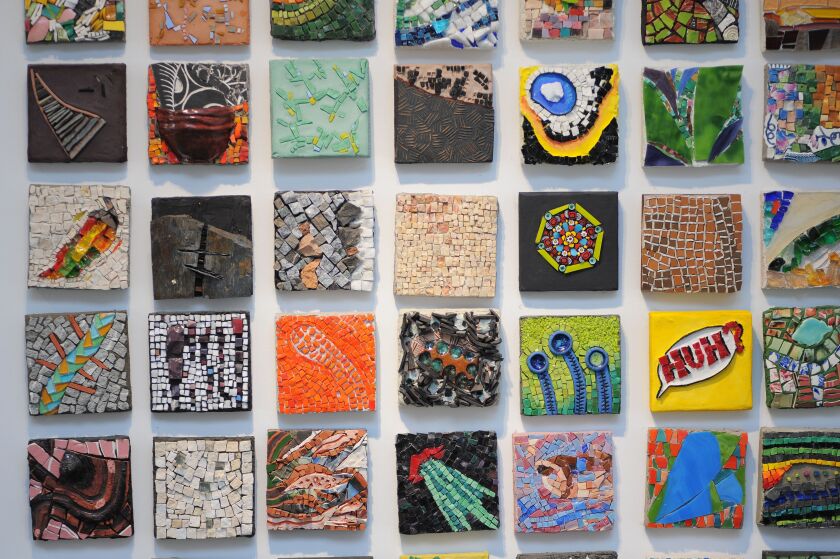Some of the work showcased at the Chicago Mosaic School.