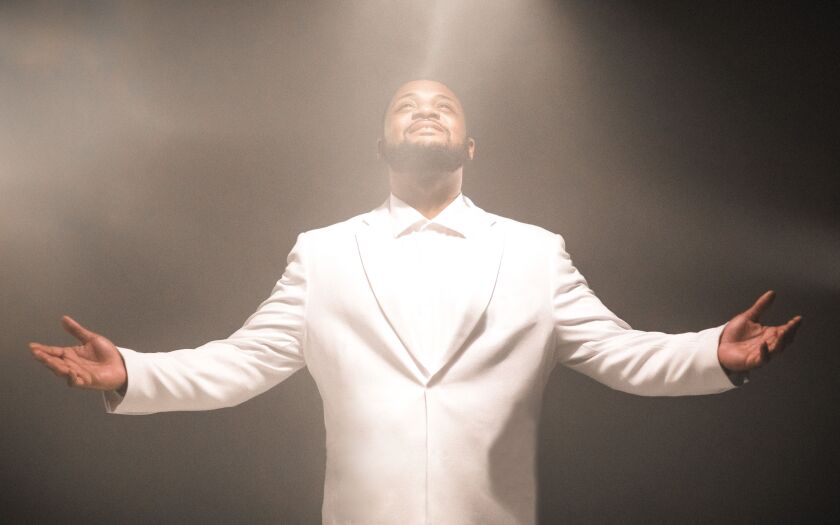 Kelvin Roston Jr. in “The Gospel of Colonus” at Court Theatre.