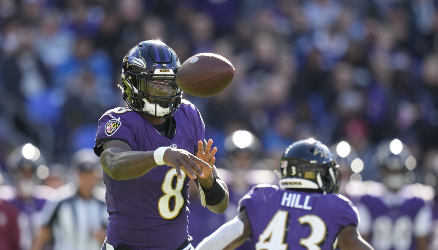 NextImg:Ravens QB Lamar Jackson almost flawless in blowout win over Lions