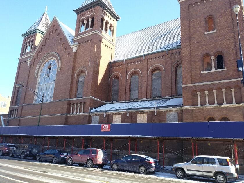 The former St. Boniface Church as it appeared Friday along Noble Street.