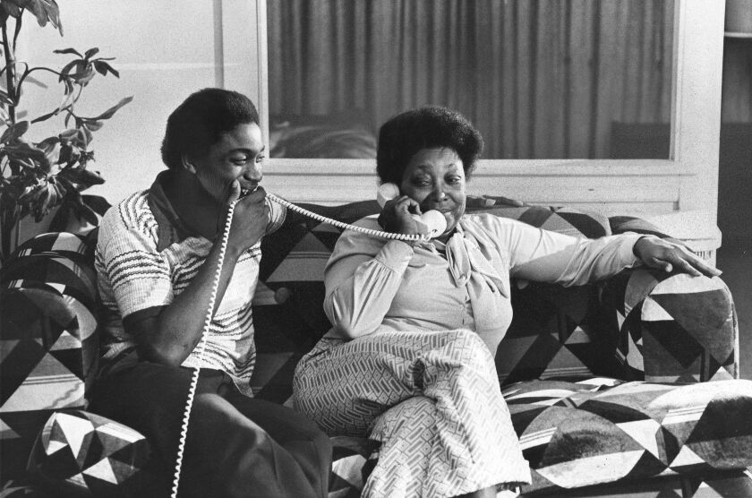 Isiah Thomas is shown in 1979 with his mother, Mary Thomas. | Sun-Times library