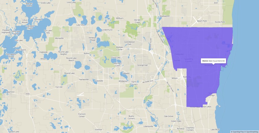 Illinois House 60th District map.