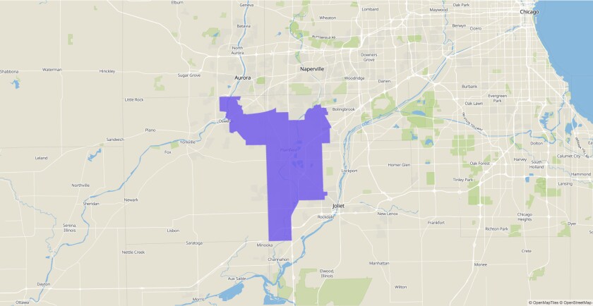 Illinois Senate 49th District map.