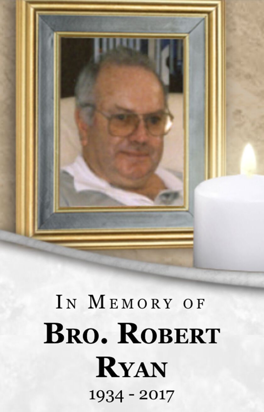 A Marist Brothers memorial for Brother Robert Ryan.