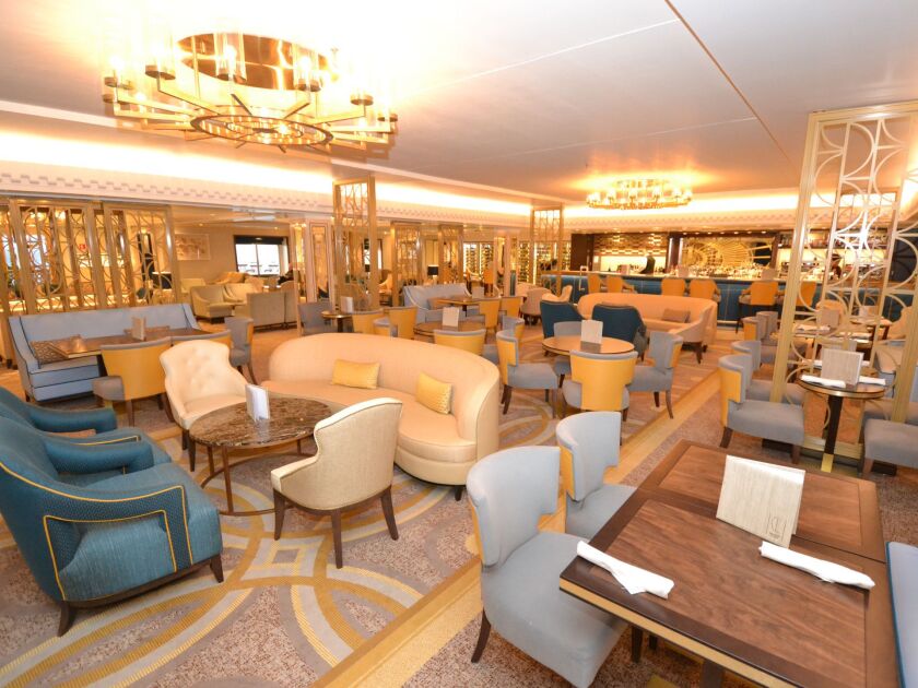 One of the most significant changes during the makeover of the Queen Mary 2 was the addition of the Carinthia Lounge on Deck 7. | Gene Sloan, USA TODAY
