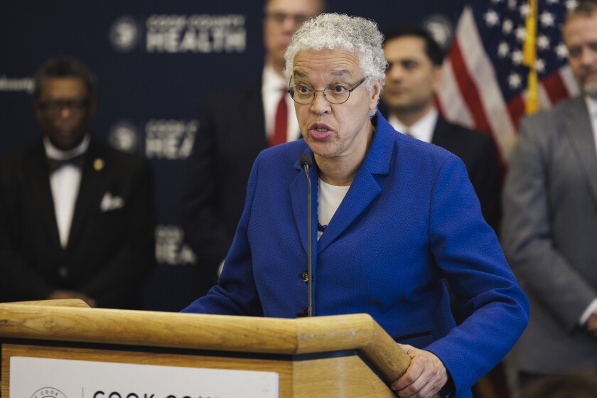 Toni Preckwinkle, Cook County Board of Commisions President, Speaks About Teens Propper For the length of A Press Convention to Elevate About Measles on the Cook County Health Building at 1950 W. Polk St within the Scientific District, Wednesday, Aug. 13, 2025 | Anthony Vazquez/Solar-Time