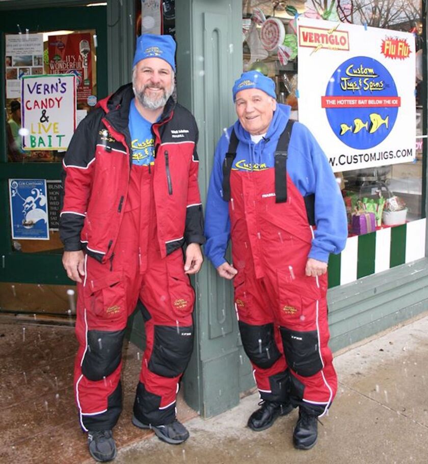Poppee Matan (right) and his son Walt appeared in fishing commercials for Custom Jigs & Spins.