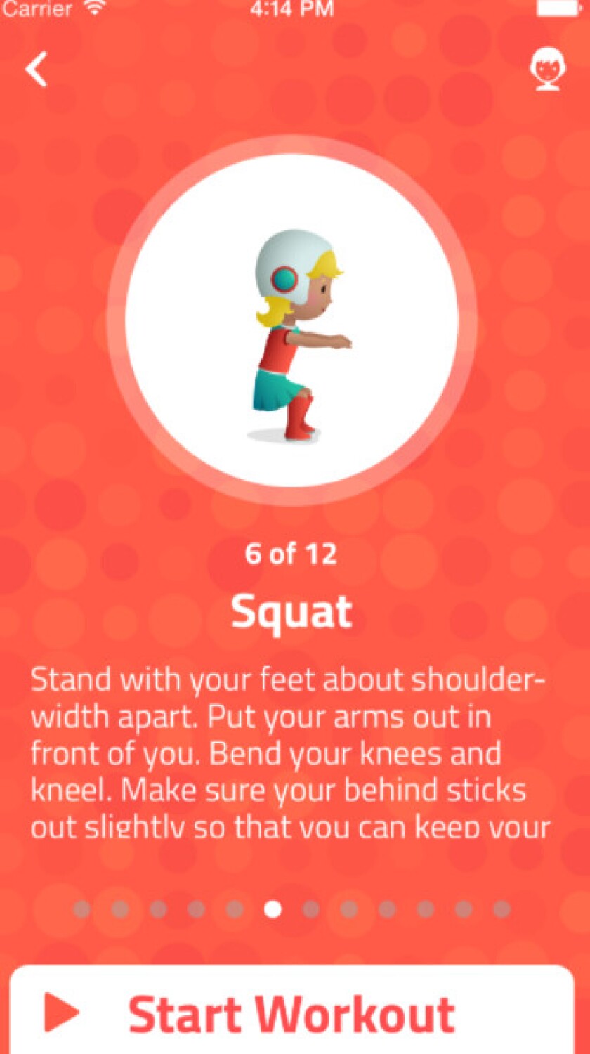 The 7 Minute for Kids app. | Exactfitness Screenshot