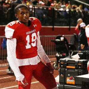 Naperville Central’s Samuel Jackson (19) catches his breath. Allen Cunningham/For the Sun-Times.