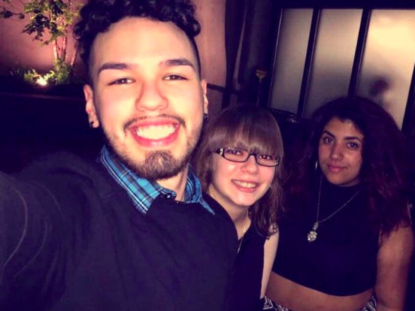 Anastacio Morales (left) with friends, Jamie Poulos and Alex Kariott. | Facebook