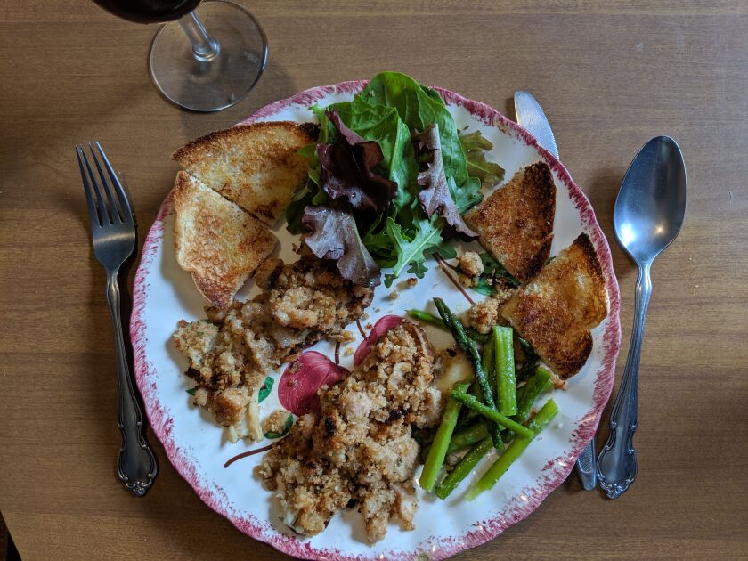 Morels found and prepared in May, 2019 by Dale Bowman. Credit: Dale Bowman