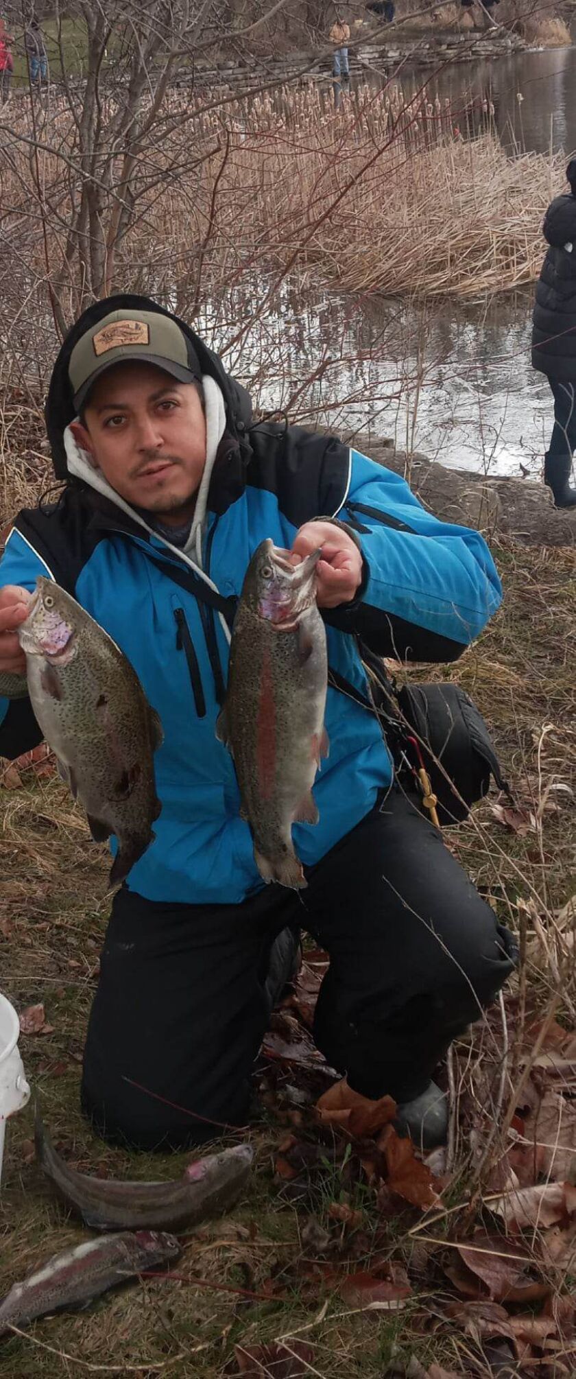 Juan Macias found success at Pickerel Lake on opening day for inland trout season. Provided photo