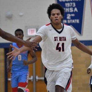 St. Rita’s Cameron Bartmann (41). Worsom Robinson/For the Sun-Times.
