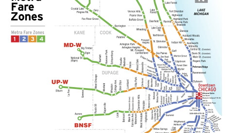 Metra's system map