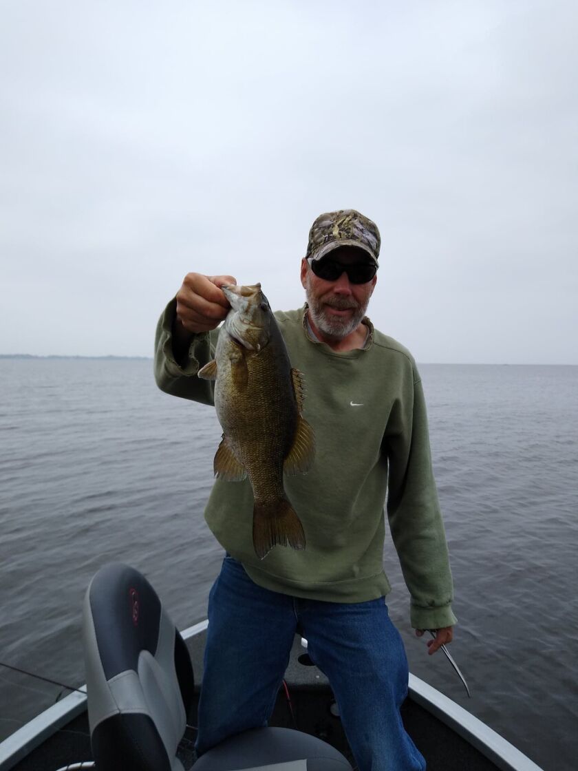 Gary Bloom with a good smallmouth bass from the Wolf River system around Winneconne, Wisconsin. Provided photo