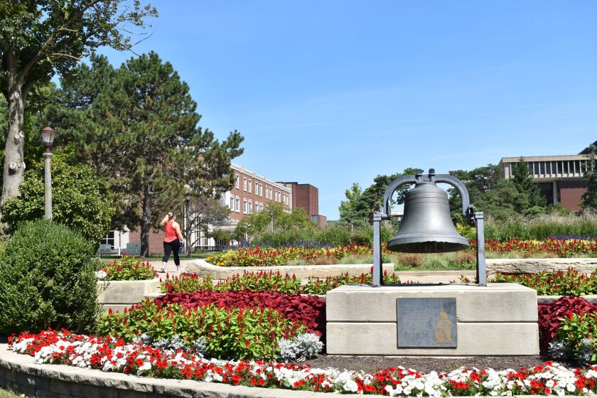 Illinois State University’s campus was far quieter on Aug. 17, 2020, the first day of classes, than in previous years, said university spokesman Eric Jome.