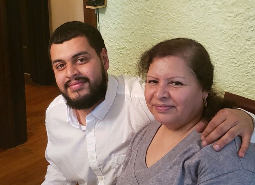 Jesus Alberto Lopez Gutierrez with his mother Lordes Gutierrez.