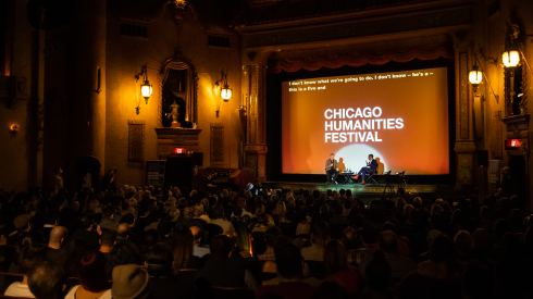 Bob Odenkirk chats with fellow Saturday Night Live alum Tim Meadows about his career and new book, "Comedy Comedy Comedy Drama," during a Chicago Humanities Festival event at the Music Box Theatre in Lake View, Wednesday night, March 2, 2022.