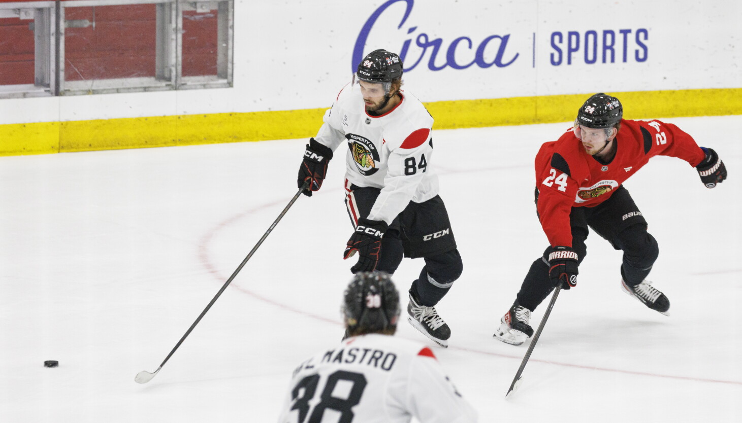 Battles for Blackhawks' forward jobs will continue into season, even with Landon Slaggert on waivers