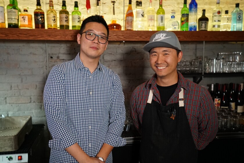Chef Andrew Lim (right) and General Manager Thomas Oh (left) run Perilla.