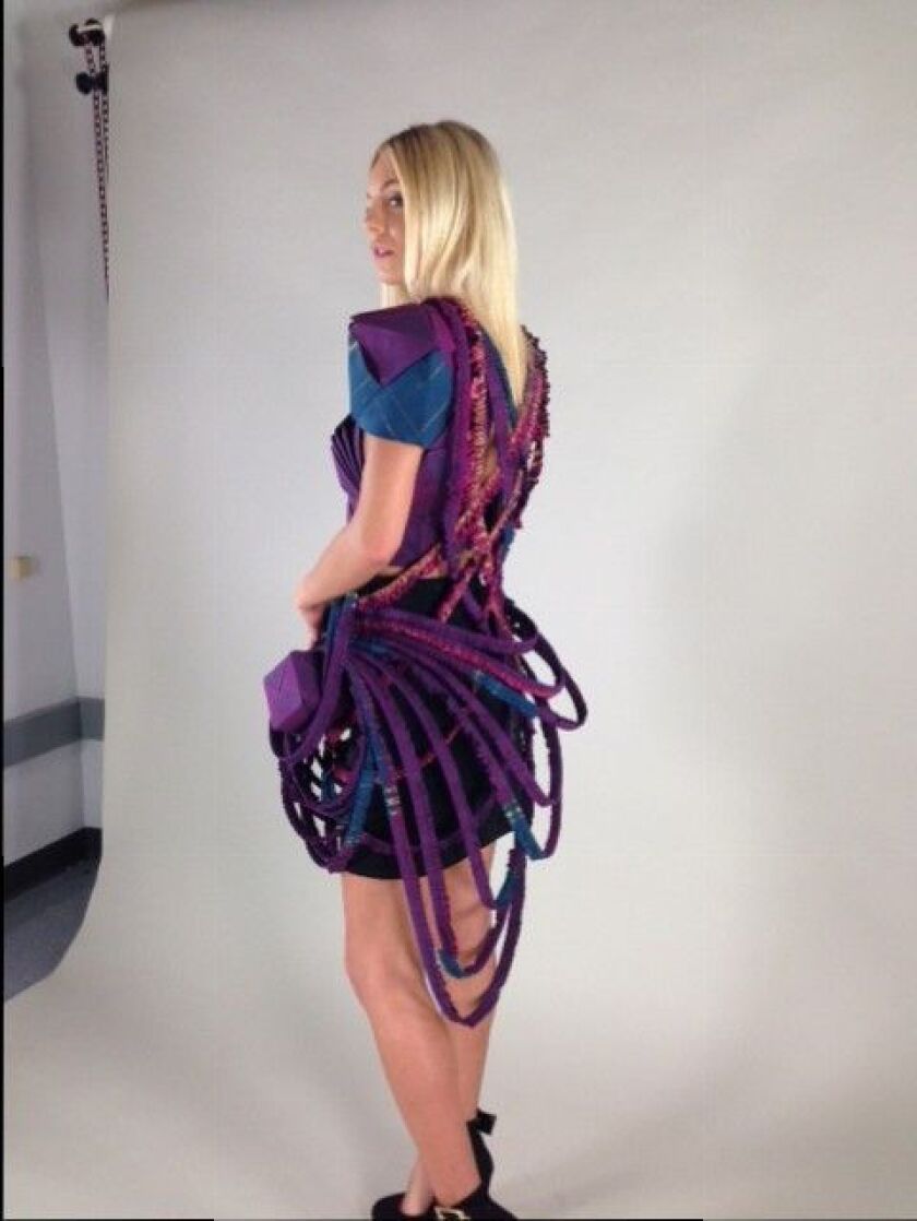 Fashion students at Columbia College Chicago used recycled sari fabric to create new designs.