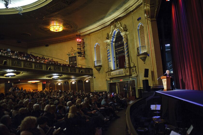 The Virginia Theatre in Champaign is the site for the annual Roger Ebert’s Film Festival, affectionately known as Ebertfest.