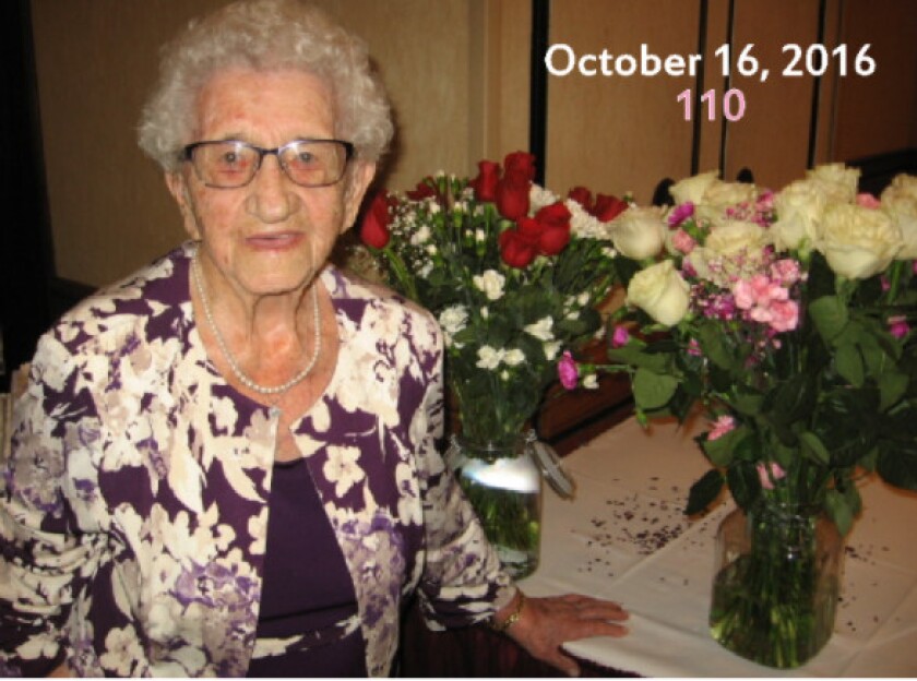 Louise Schaaf at 110.