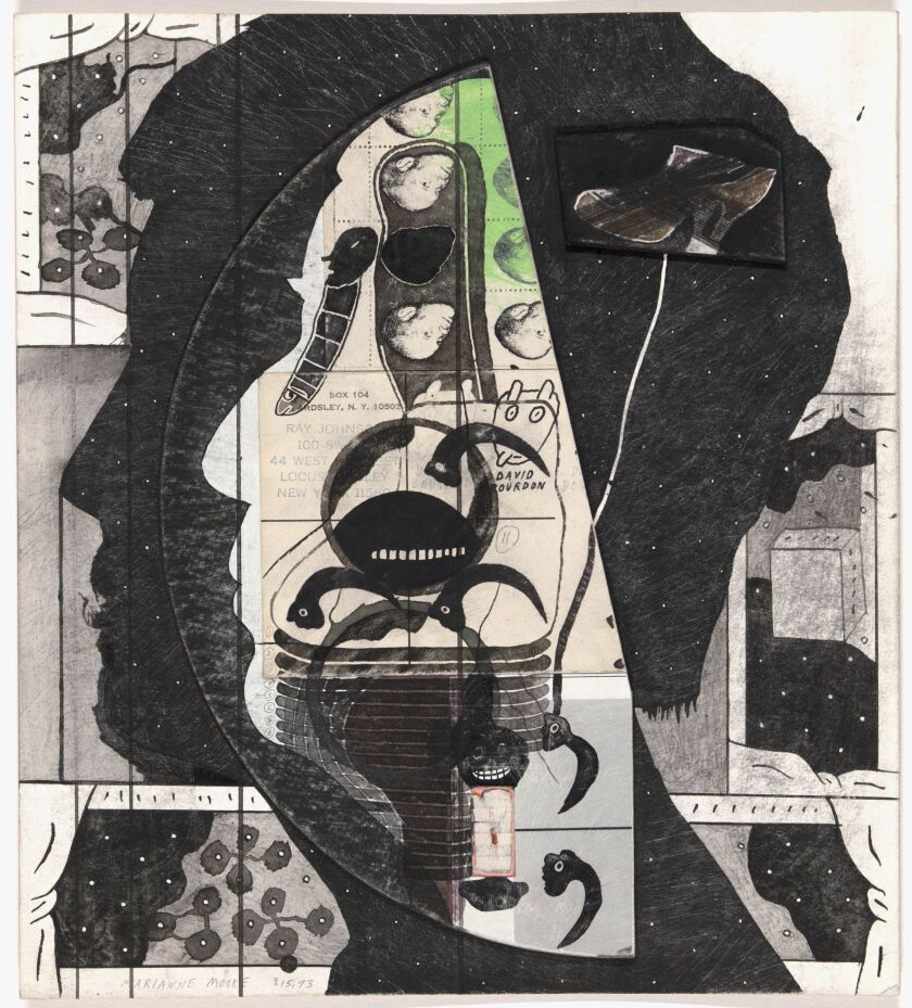 Ray Johnson. Untitled (Double Silhouette), 1993.