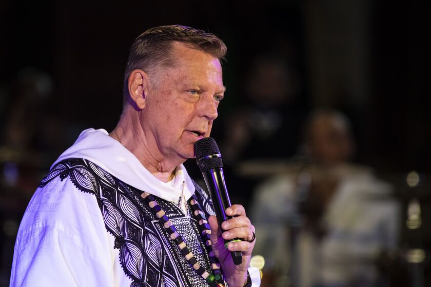 Rev. Michael Pfleger, senior pastor of St. Sabina Catholic Church in Auburn Gresham, says the Rev. James W. Stein officiated mass “on and off for a couple years” starting in or around 1990.
