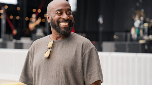 Eric Williams smiles at the Salt Shed