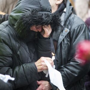 Hundreds of mourners pay their respects at a prayer vigil for the five people killed two days earlier in a mass shooting at the Henry Pratt Company in Aurora, Sunday afternoon, Feb. 17, 2019. | Ashlee Rezin/Sun-Times