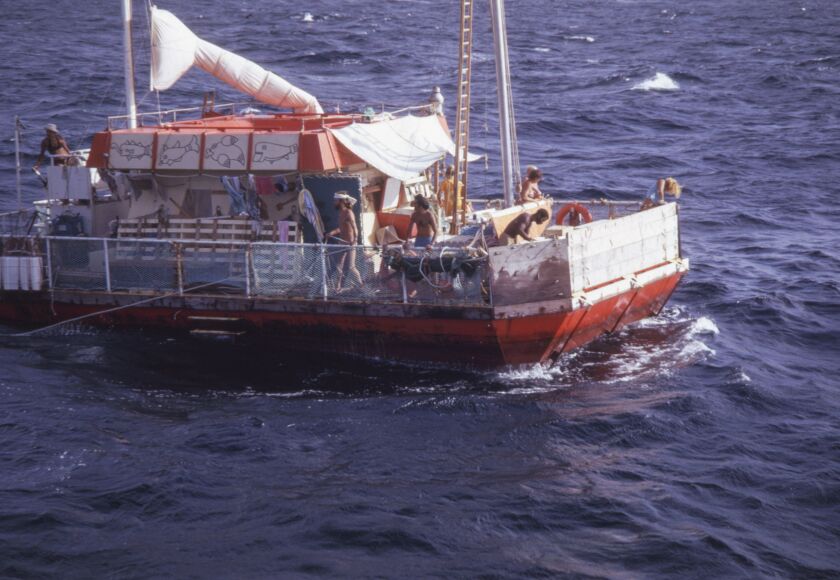 The Acali raft set sail in 1973 with eleven people onboard is shown in the documentary “The Raft.”