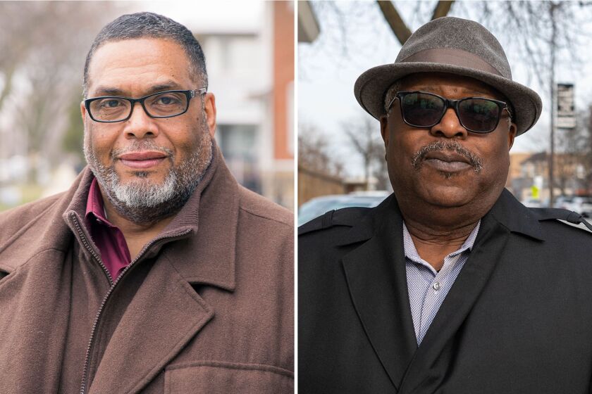 Ald. Chris Taliaferro (left) and CB Johnson (right) faced off in the April 4 runoff to represent the 29th Ward.