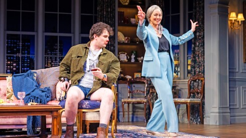 Rebecca Spence portrays Lucy and Nick Marini is Shaun in Chicago Shakespeare’s production of “Fault.”