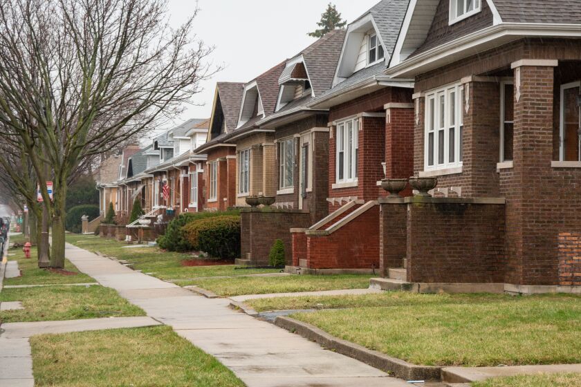 A row of suburban bungalows in Berwyn last year.