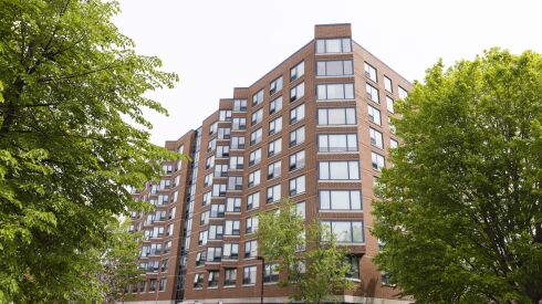 The James Sneider Apartments at 7450 N Rogers Ave in Rogers Park, Sunday, May 15, 2022.
