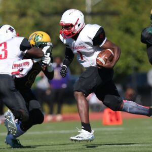Raby’s Theon Davis (1) carries the ball. Allen Cunningham/For the Sun-Times.