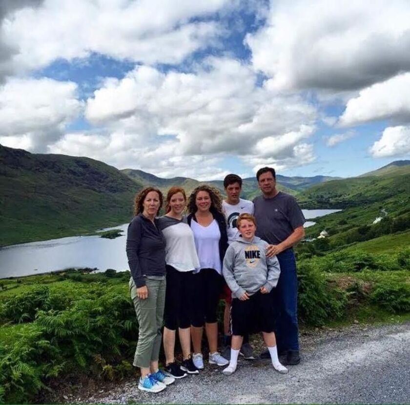 Tommy Gardiner and his family visiting Ireland, the birthplace of his wife Kathleen (left) and his father, also named Tom. | Provided photo