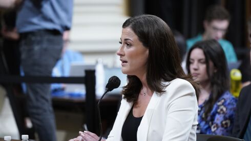 Cassidy Hutchinson, former aide to Trump White House chief of staff Mark Meadows, testifies as the House select committee investigating the Jan. 6 attack on the U.S. Capitol holds a hearing at the Capitol in Washington, Tuesday, June 28, 2022.