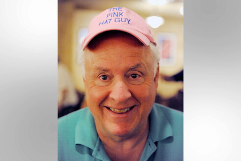 James Anixter, of Northbrook, otherwise known as "The Pink Hat Guy," who is a big Cubs fan, photographed on July 12, 2010.