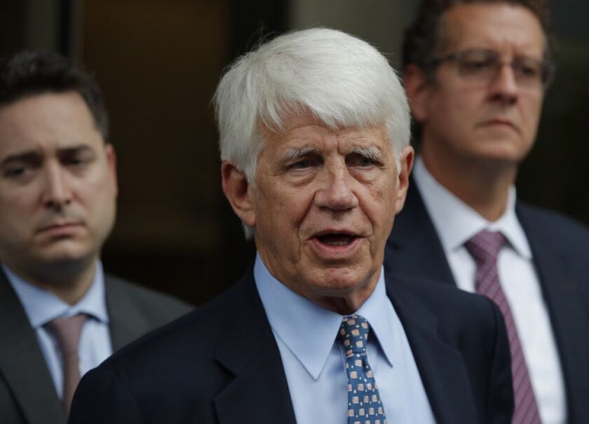 Thomas Breen, attorney for former Donald Trump presidential campaign foreign policy adviser George Papadopoulos, speaks to the media outside federal court Friday in Washington. | Carolyn Kaster/Associated Press