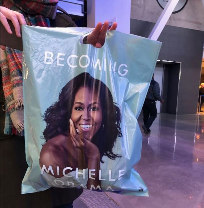 A most coveted shopping bag Tuesday night at the United Center. | Lynn Sweet