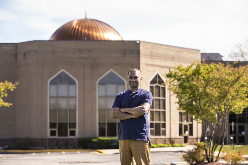 Kamran Hussain, president of the Muslim Community Center, at the Muslim Education Center mosque in Morton Grove.