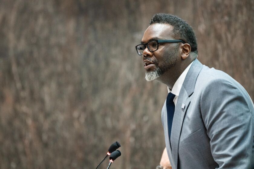 Chicago Mayor Brandon Johnson pleaded for decorum at Wednesday’s raucous City Council meeting.