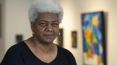 Betty Akins manager of the Getting to Zero program at Center on Cottage Grove stands inside the new community center in the Woodlawn neighborhood.