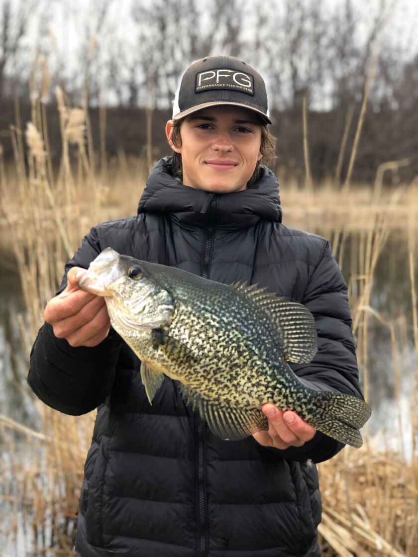 Erik Brztowski with his PB crappie. Photo provided