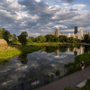 Chicago’s Skyline seen from the Bridge over South Pond at Lincoln Park, Tuesday, June 22, 20201.