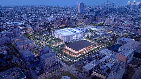 Rendering of the proposed $7 billion mixed-use development that would surround the United Center. If approved, the 10-year project — called The 1901 Project — would start in spring 2025.