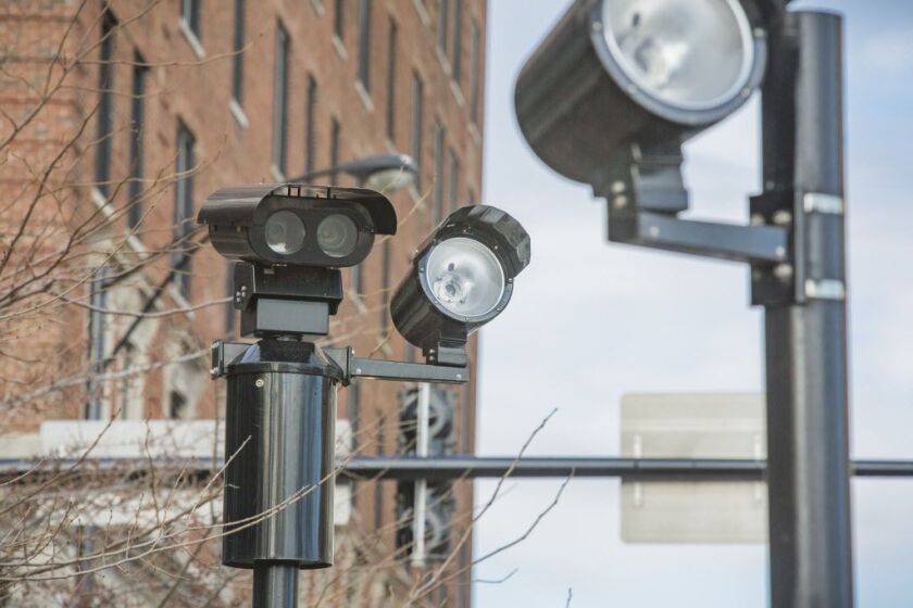 Red-light cameras at Belmont and Sheridan Road and Lake Shore Drive have caught CTA bus drivers running red lights more than any other camera location. | James Foster / Sun-Times